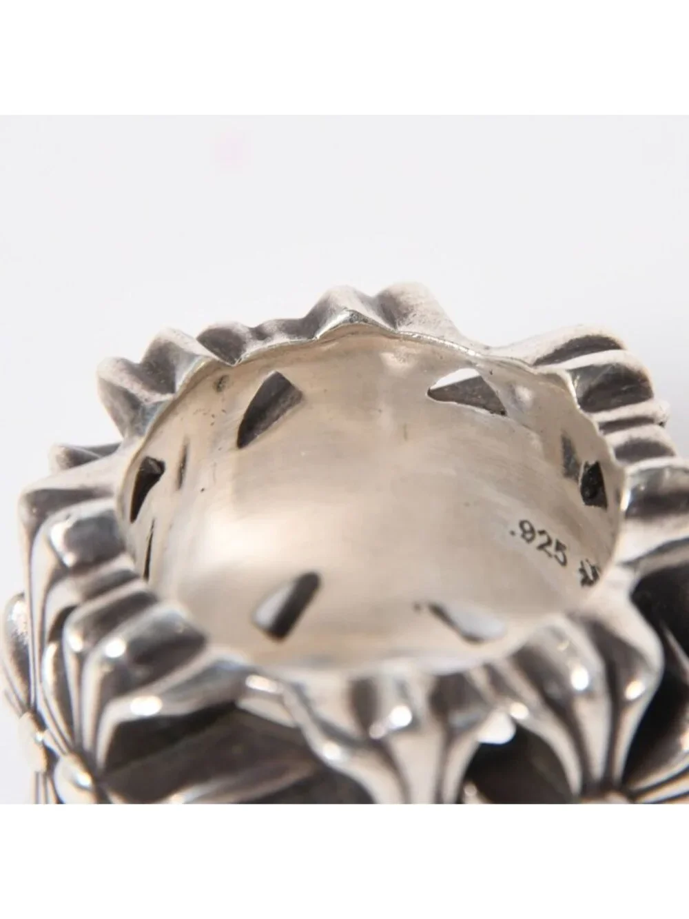 Chrome Hearts Cemetery Square Ring CH Cross 925 Sterling Silver